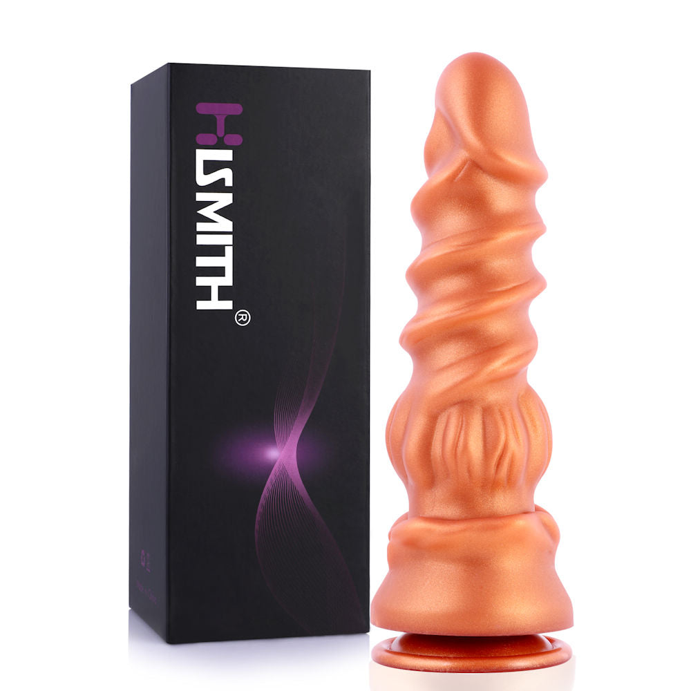 Hismith 8.5in Curved Giant Silicone Drilling Worm Novelty Dildo with Suction Cup - Just for you desires