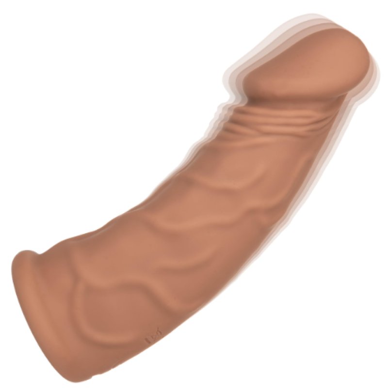 Performance Maxx 7" Rechargeable Vibrating Extension - Brown