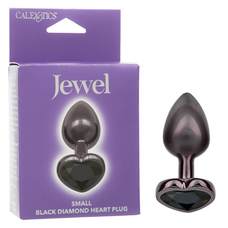 Jewel Small Black Diamond Heart Plug - Just for you desires