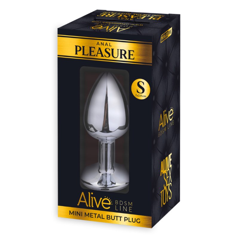alive MINI METAL BUTT PLUG ANAL PLEASURE BLUE S****