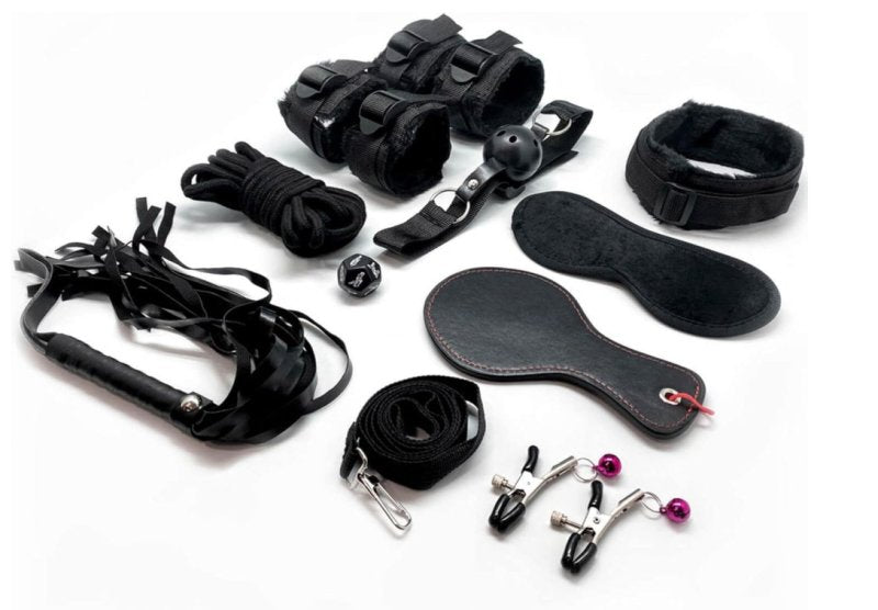 Alive Fury 10 Piece BDSM Kit - Black