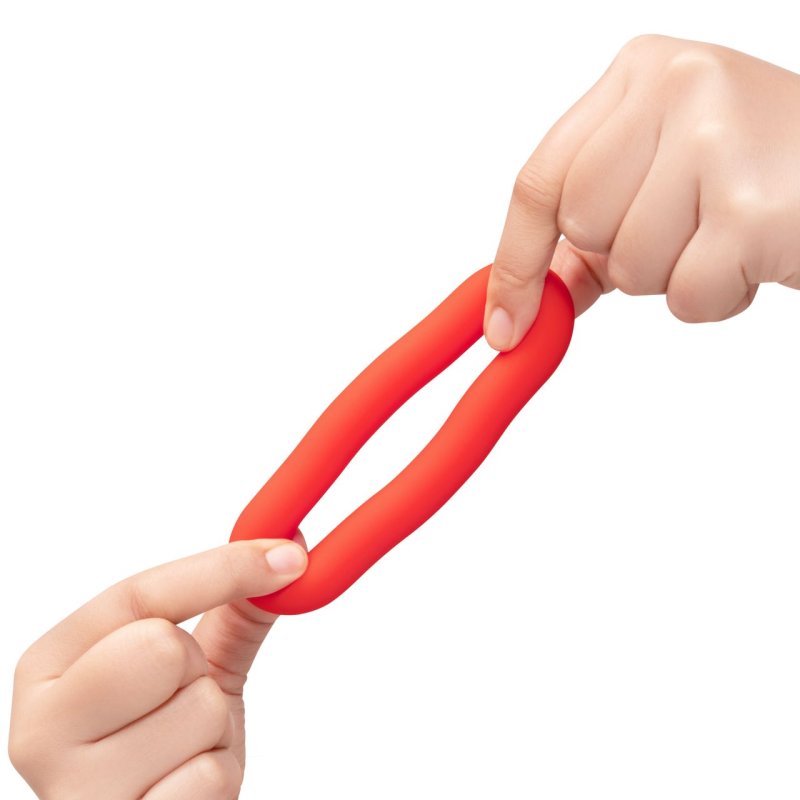 b-Vibe Flex Ring Bulk - Silicone Cock Ring - Red