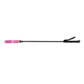 ROUGE Long Riding Crop Slim Leather Pink Tip 24" - Just for you desires