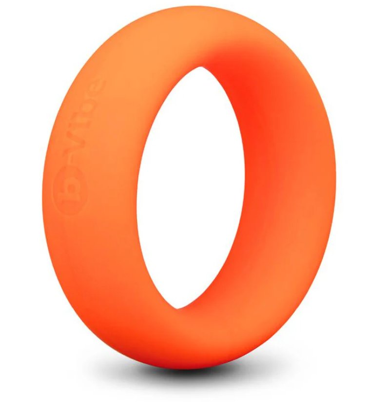 b-Vibe Snug Ring 40mm Snug Fit Silicone Cock Ring - Orange - Just for you desires