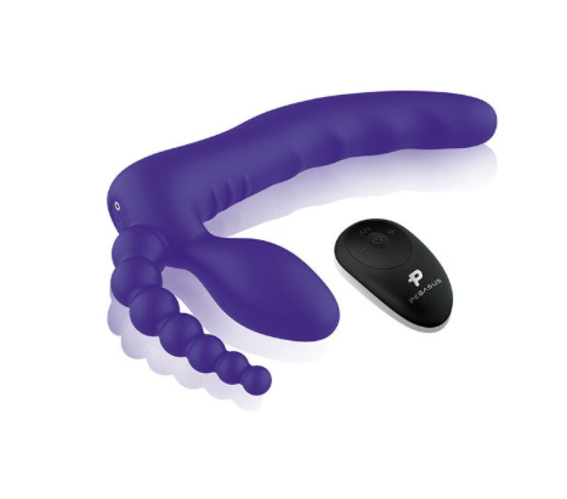 Pegasus 7” Remote Control Strapless D.P. Silicone Strap on****