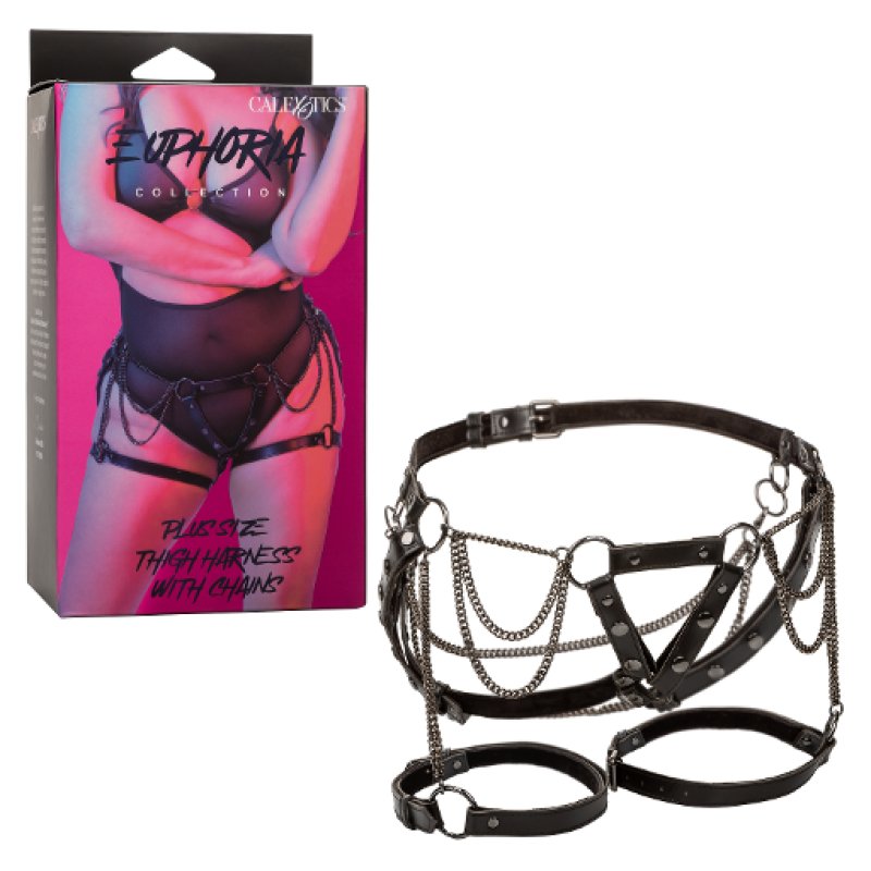Euphoria Collection Plus Size Thigh Harness With Chains - Just for you desires