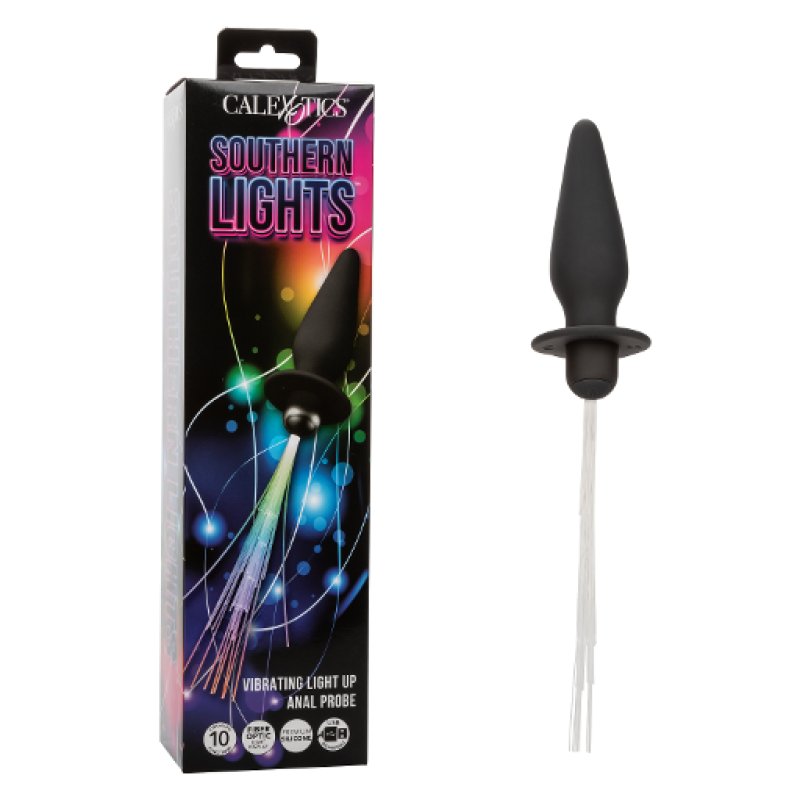 Southern Lights™ Vibrating Light Up Anal Probe - Black