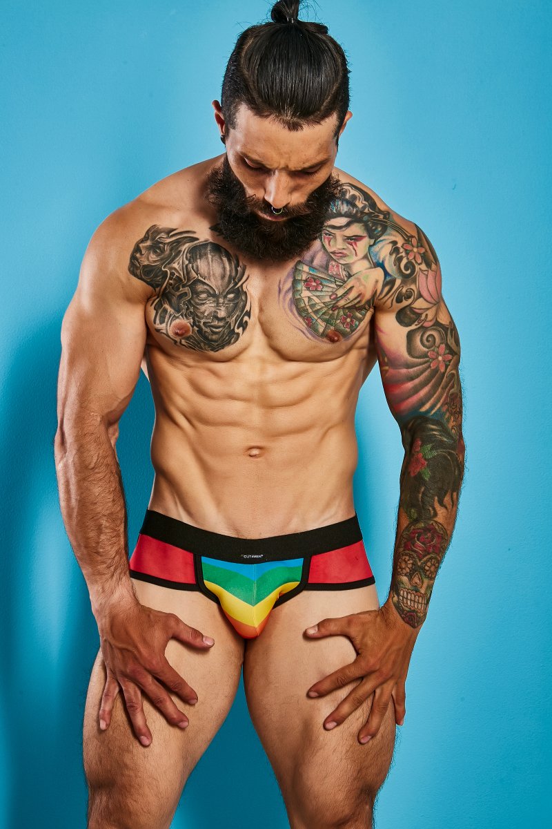 CUT FOR MEN MIXED JOCKSTRAP RAINBOW MEDIUM
