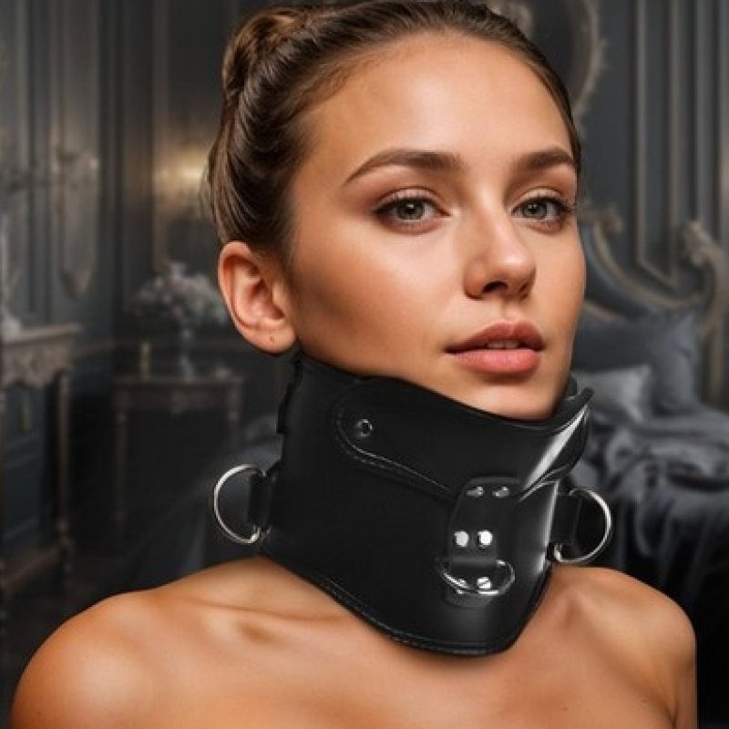 Master Series Rigid Locking Posture Collar w/ Chin Brace - Just for you desires