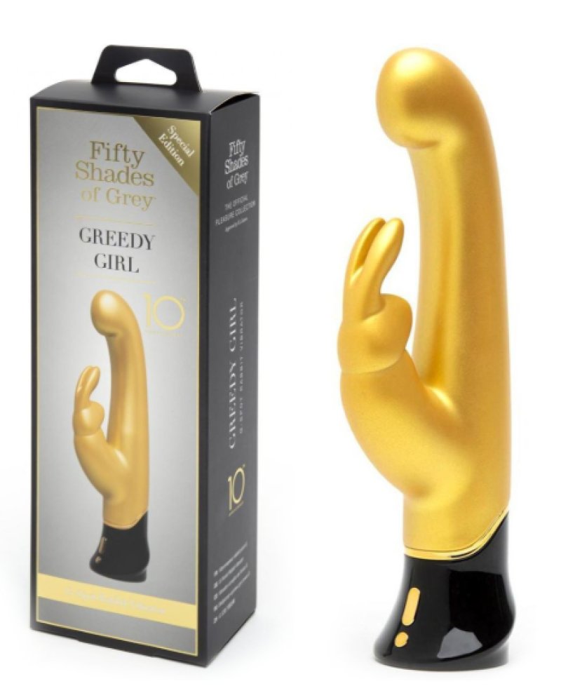 Fifty Shades of Grey Greedy Girl 10 Year Anniversary Gold Rabbit**** - Just for you desires