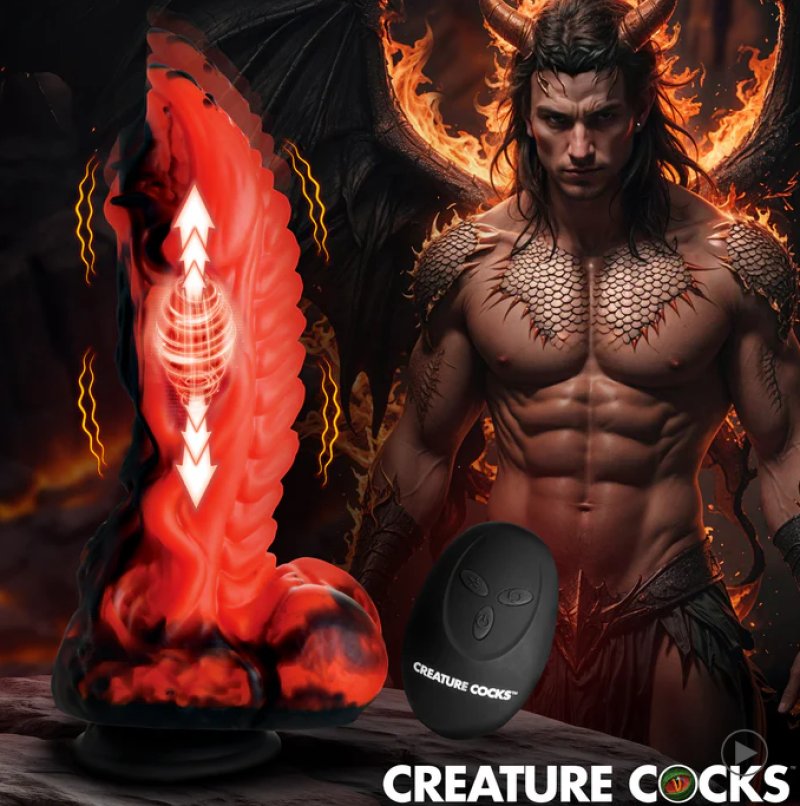 Creature Cocks Dragon Thrust Thrusting & Vibrating Silicone Dildo