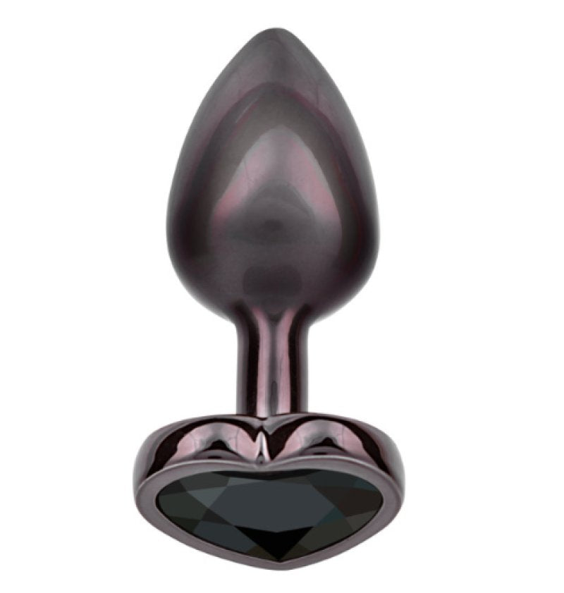 Jewel Small Black Diamond Heart Plug - Just for you desires