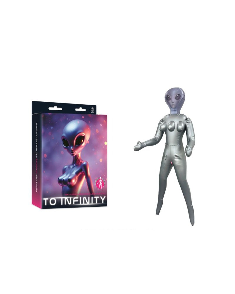 TO INFINITY ALIEN PVC INFLATABLE DOLL SILVER