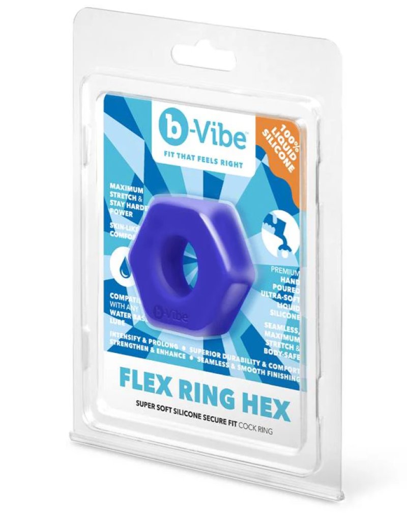 b-Vibe Flex Ring Hex - Silicone Cock Ring