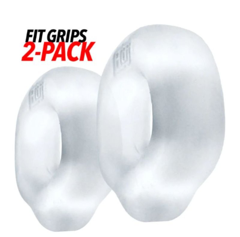 HUNKYJUNK FIT GRIPS 2-pack ergo-fit cockrings CLEAR/CLEAR - Just for you desires