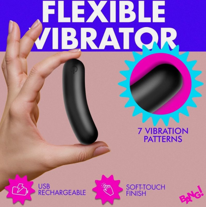 BANG! Flexible Silicone Bullet - Black