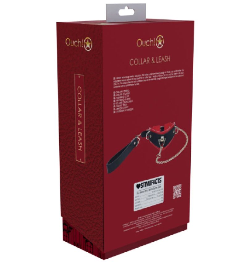 Ouch! Milan Collection - Collar with Leash - Just for you desires