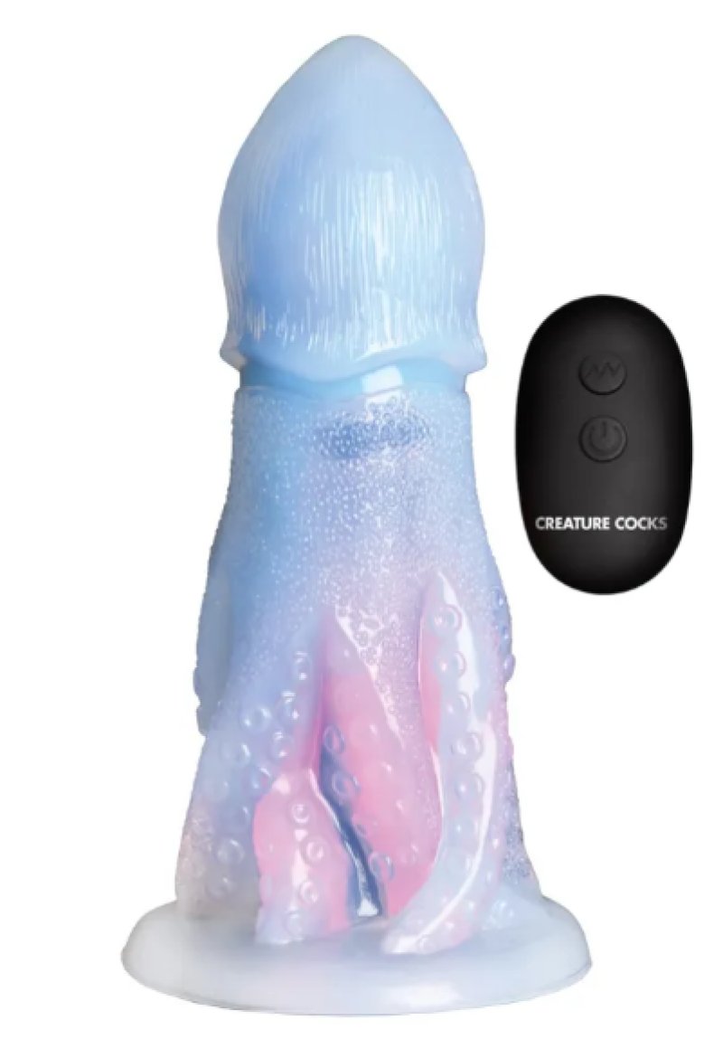 Creature Cocks Cocktopus Deluxe Glow-in-the-Dark Vibrating Silicone Dildo - Just for you desires