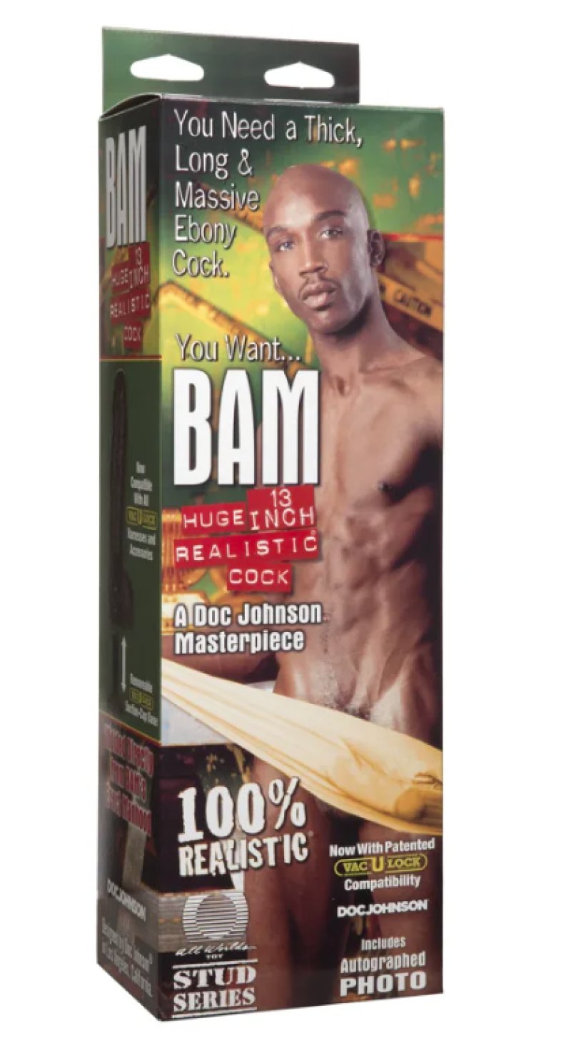 Signature Cocks - Bam - Huge 13 Inch Realistic Cock with Removable Vac-U-Lock Suction Cup