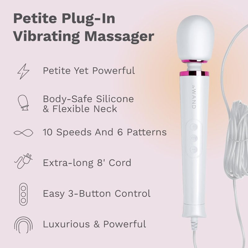 LE WAND POWERFUL PETITE PLUG-IN WHITE