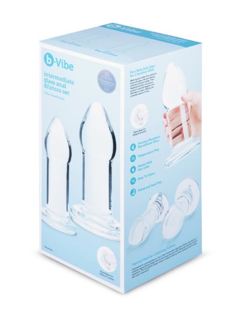 b-Vibe Intermediate Glass Dilator Set - Just for you desires