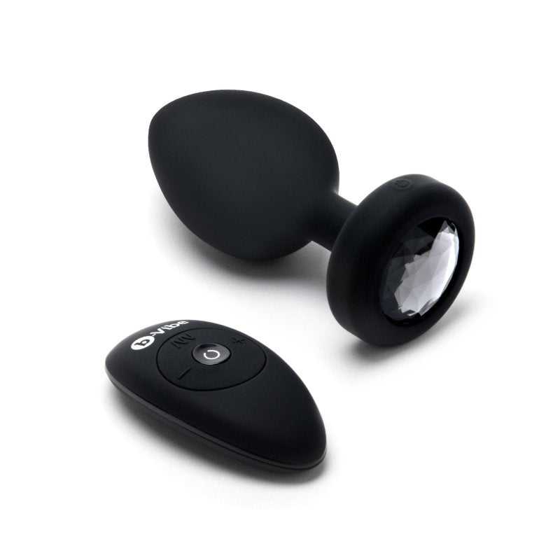 b-Vibe Vibrating Jewel Plug M/L Black