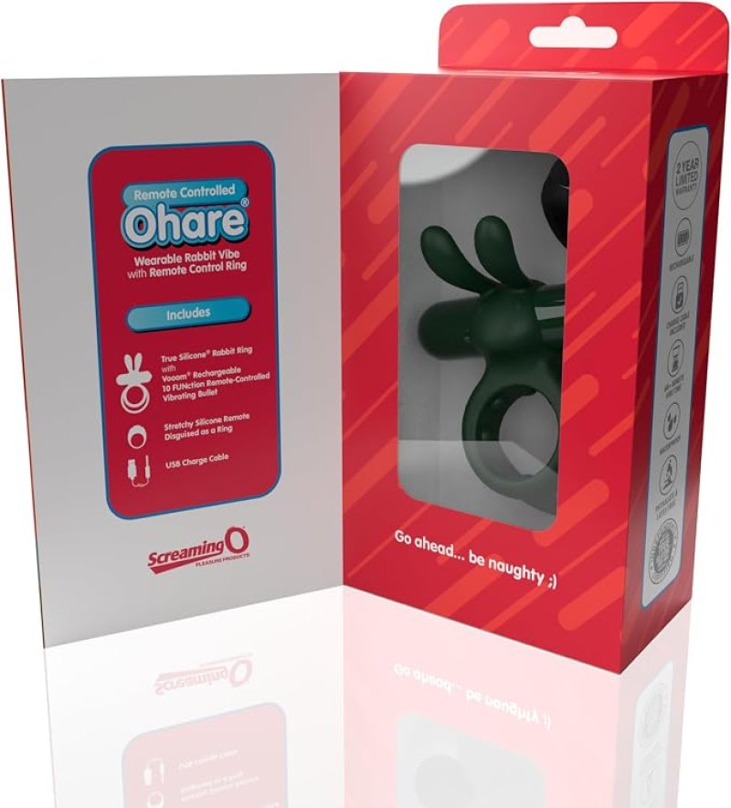 Screaming O Remote Controlled Ohare Vibrating Ring - Green