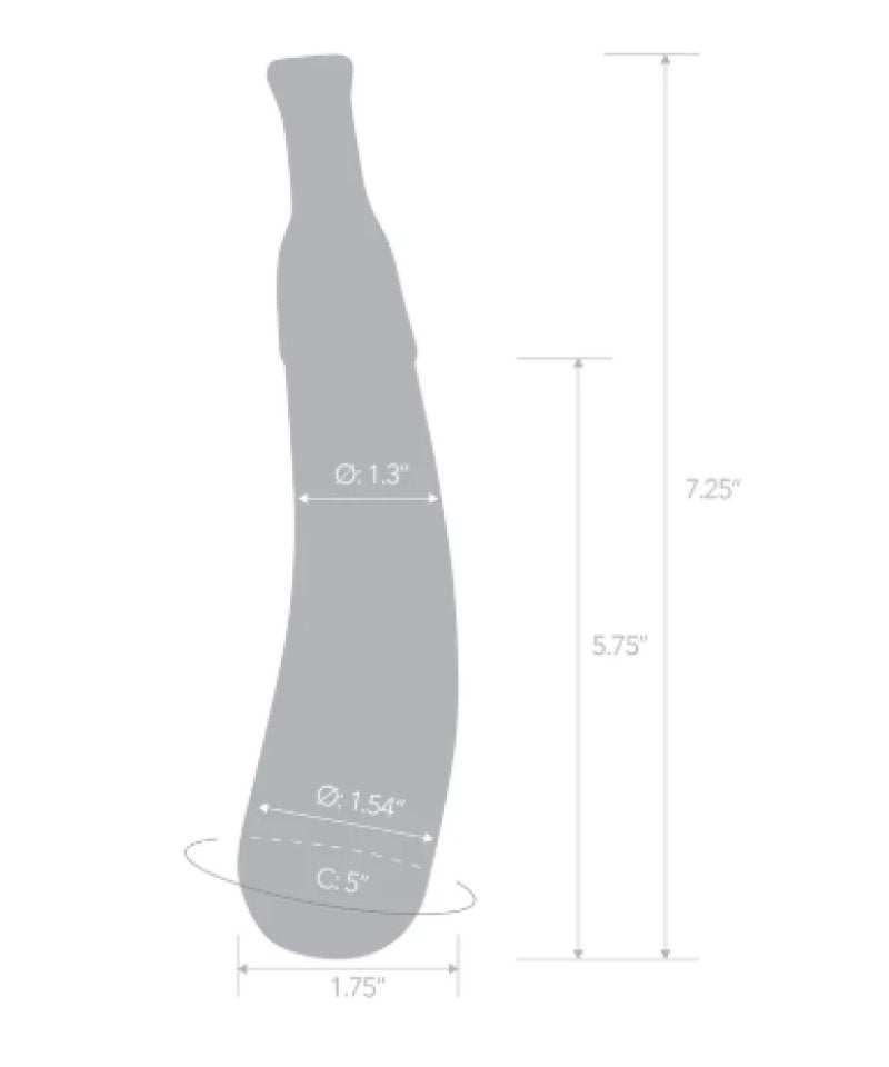 Glas Eggplant Ecstasy 7.25" Dildo - Just for you desires