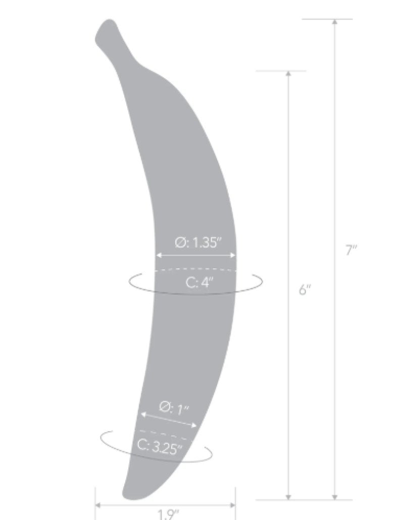Glas Banana Joy 7" Dildo