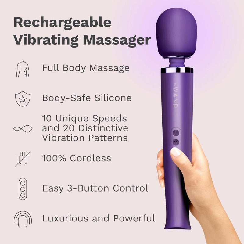 LE WAND PURPLE RECHARGEABLE VIBRATING MASSAGER