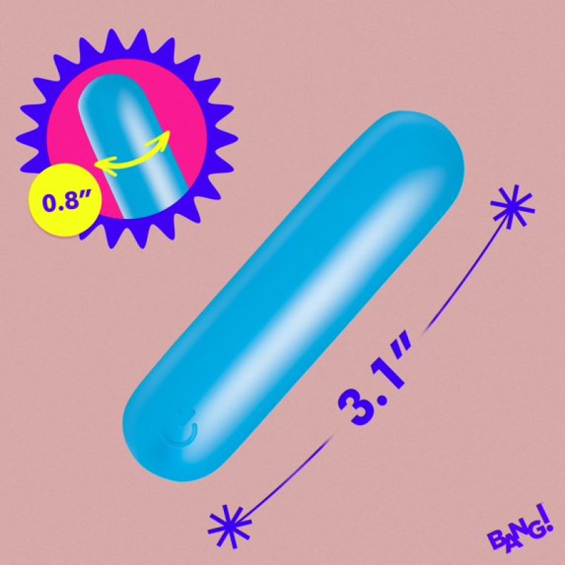 BANG! Flexible Silicone Bullet - Blue