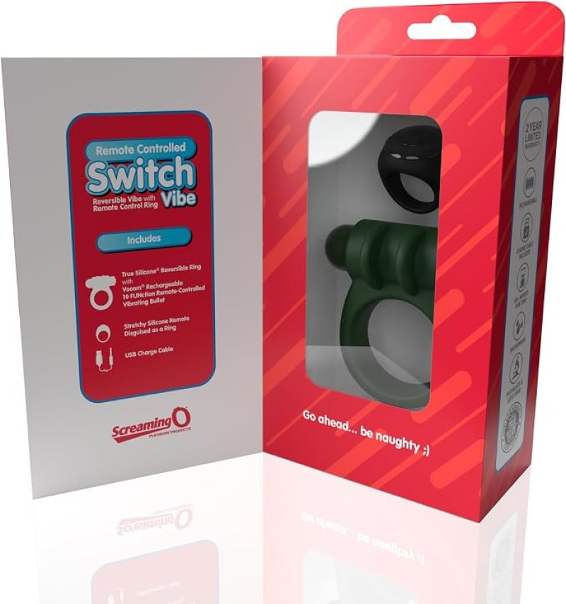Screaming O Remote Controlled Switch Vibrating Ring - Green**** - Just for you desires