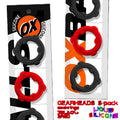 OXBALLS GEARHEADS 5-pack spinner rings RED/BLACK