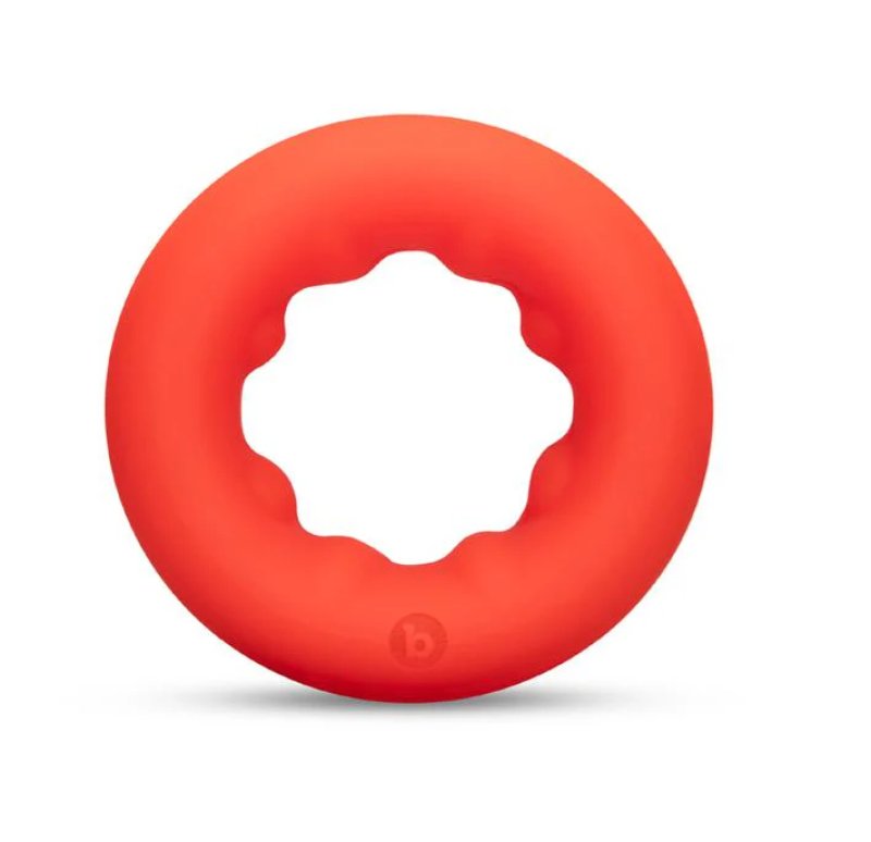 b-Vibe Flex Ring Grip - Ultra Soft Silicone Cock Ring - Red