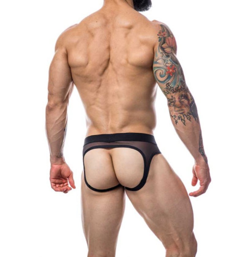 CUT FOR MEN BLACK MESH JOCKAIR MEDIUM