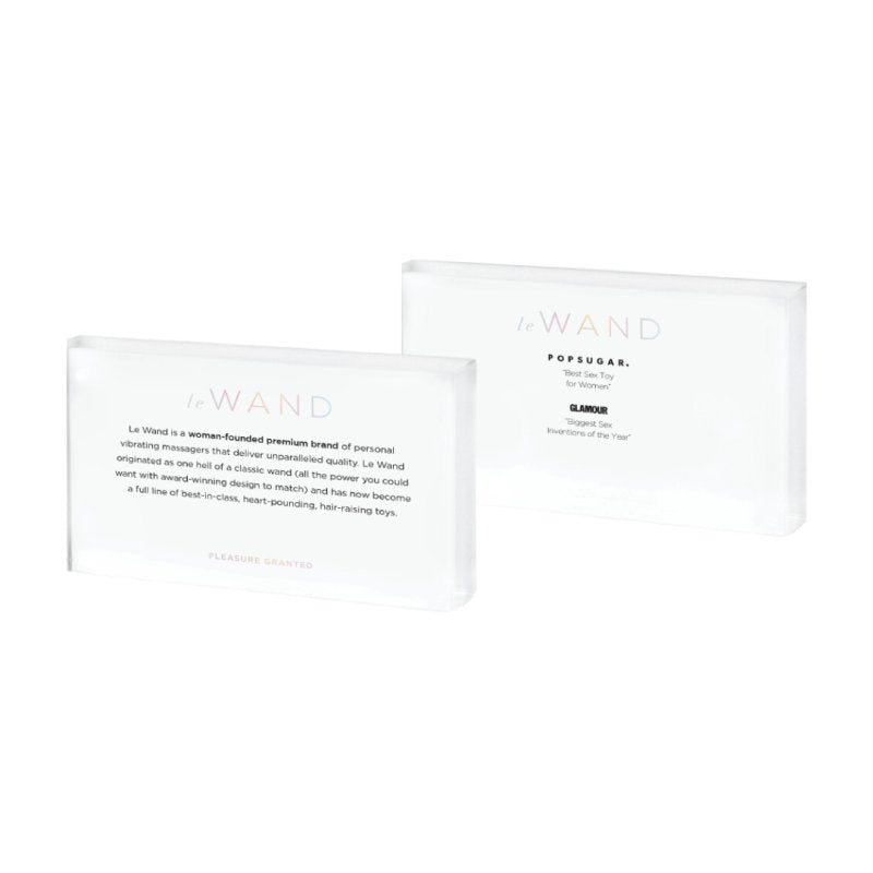 LE WAND ACRYLIC BRAND BLOCK-5.85"X3.35" - Just for you desires