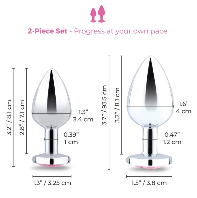 b-Vibe Jewel Heart Metal Training Set - Just for you desires