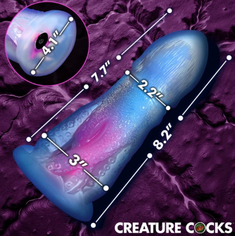 Creature Cocks Cocktopus Deluxe Glow-in-the-Dark Vibrating Silicone Dildo - Just for you desires