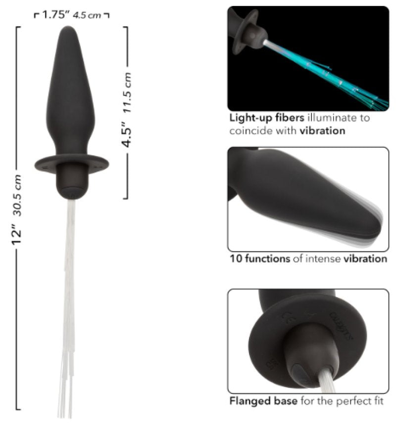 Southern Lights™ Vibrating Light Up Anal Probe - Black