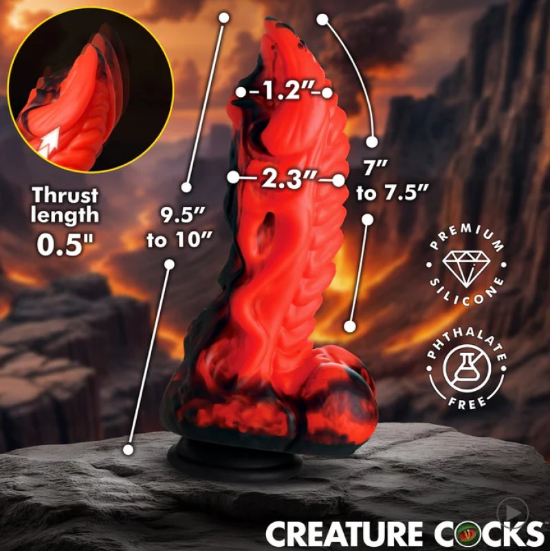 Creature Cocks Dragon Thrust Thrusting & Vibrating Silicone Dildo