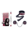 NAUGHTY MOMENT COLLAR WITH HAND CUFFS RED - Just for you desires