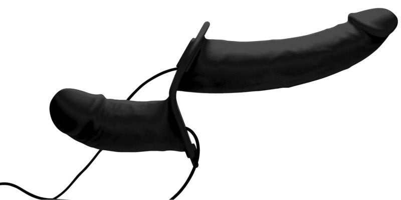 Strap U 28X Power Pegger Beginner Double Dildo w- Harness & Remote