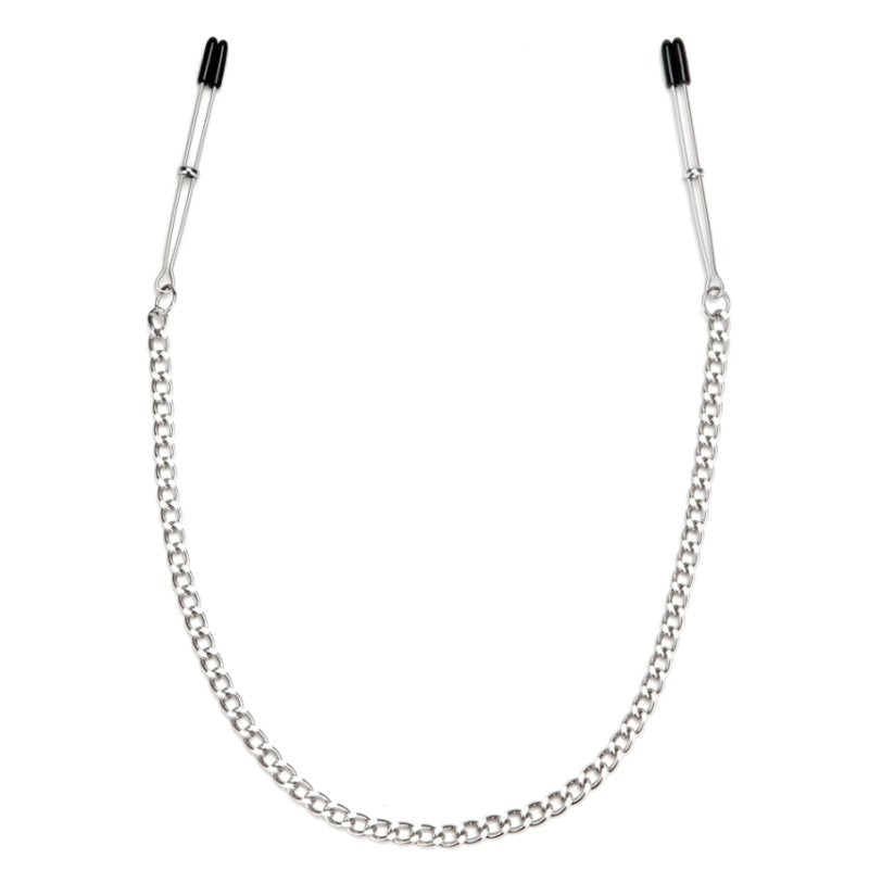 Lux Fetish Adjustable Tweezer Nipple Clips With Chain - Just for you desires