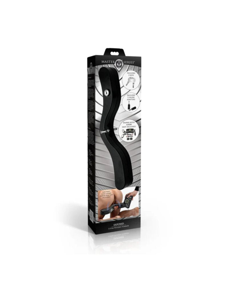 Master Series Exposed E-Stim Wooden Humbler - Just for you desires