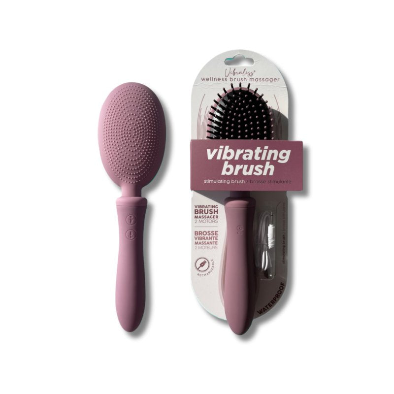 VIBRALISS Vibrating Hairbrush Purple Wine