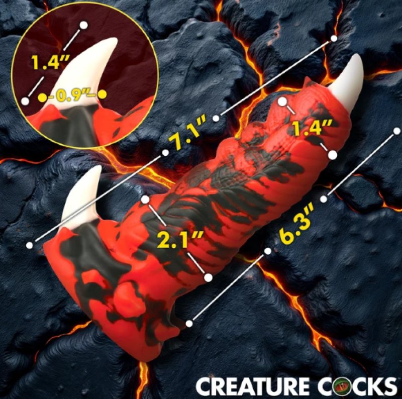 Creature Cocks Red Talon Vibrating Silicone Dildo