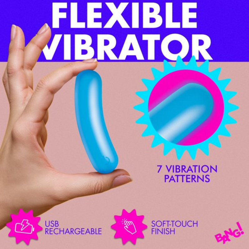 BANG! Flexible Silicone Bullet - Blue