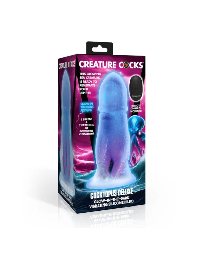 Creature Cocks Cocktopus Deluxe Glow-in-the-Dark Vibrating Silicone Dildo - Just for you desires