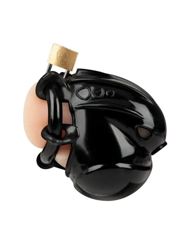Blue Line Full Restraint Silicone Cock And Balls Chastity Device 100% Coverage