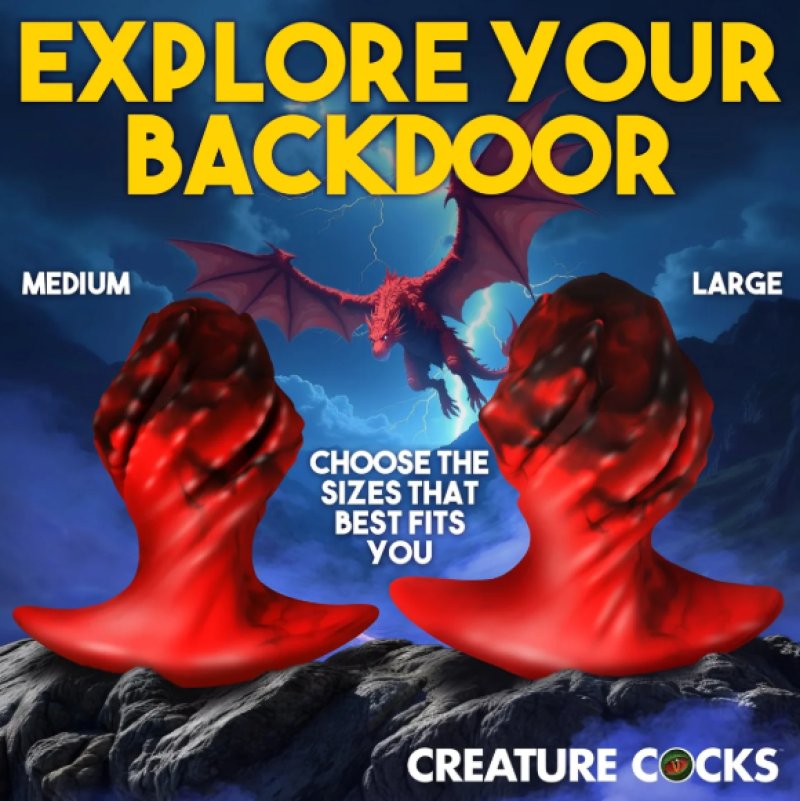 Creature Cocks Dragonspawn Silicone Butt Plug - Med